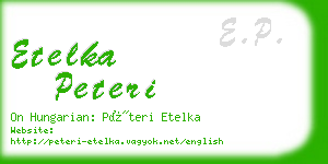 etelka peteri business card